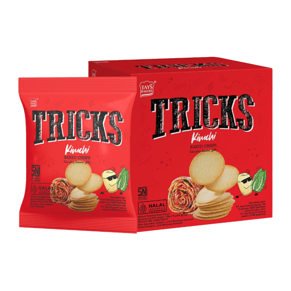 Snack Kentang Tricks Crisps Kimchi 10 x 12g