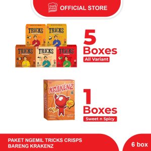 Snack Box Tricks Crisps Dan Krakenz Cemilan Santai Keluarga - Tays Bakers